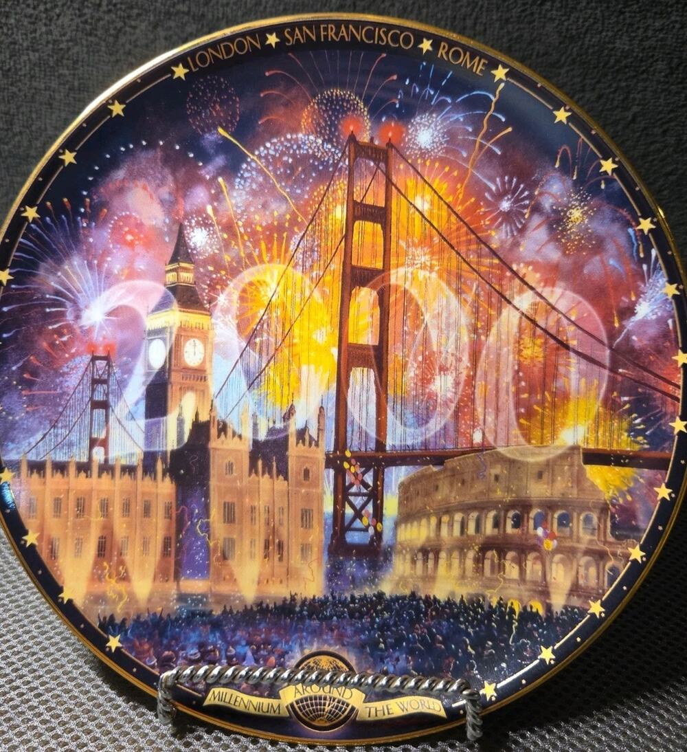 Bradford Exchange Celebrate 2000/ Millennium Around The World Collectors Plate